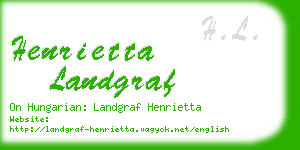 henrietta landgraf business card